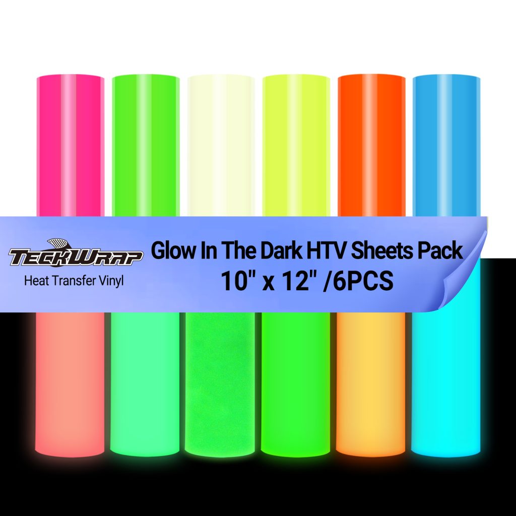 Glow in the dark HTV-GD-6PCS